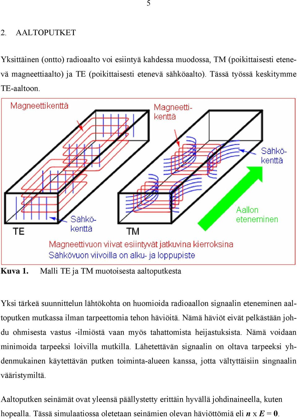 Nämä häviöt eivät pelästään johdu ohmisesta vastus -ilmiöstä vaan myös tahattomista heijastusista. Nämä voidaan minimoida tarpeesi loivilla mutilla.