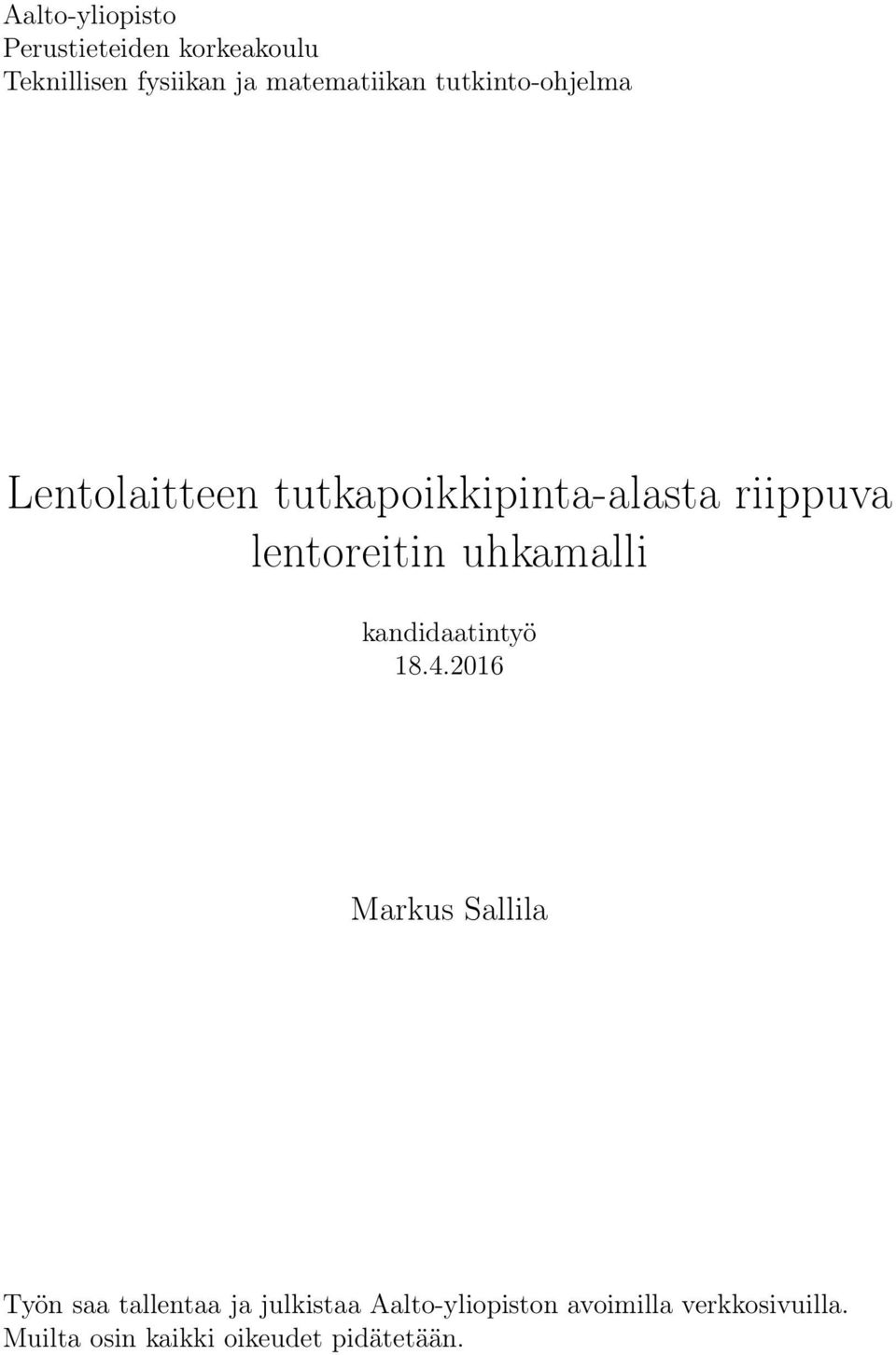 uhkamalli kandidaatintyö 18.4.