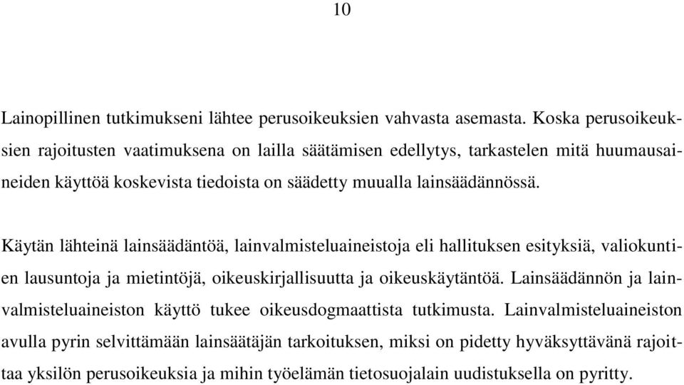 lainsäädännössä.