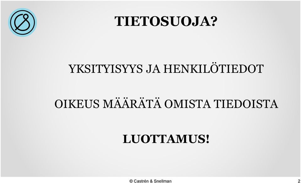 HENKILÖTIEDOT OIKEUS