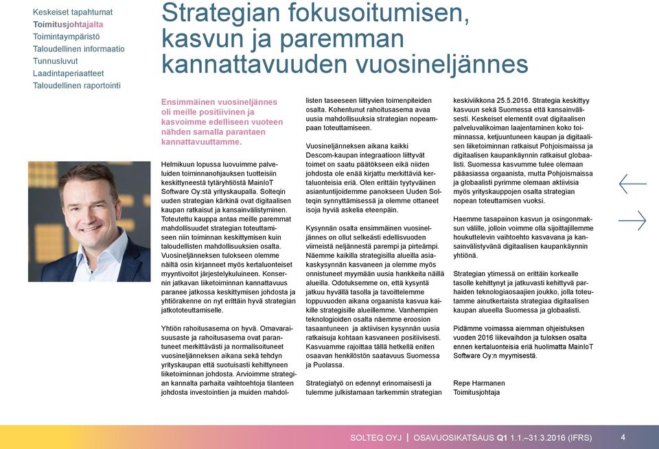 Solteqin uuden strategian kärkinä ovat digitaalisen kaupan ratkaisut ja kansain välistyminen.