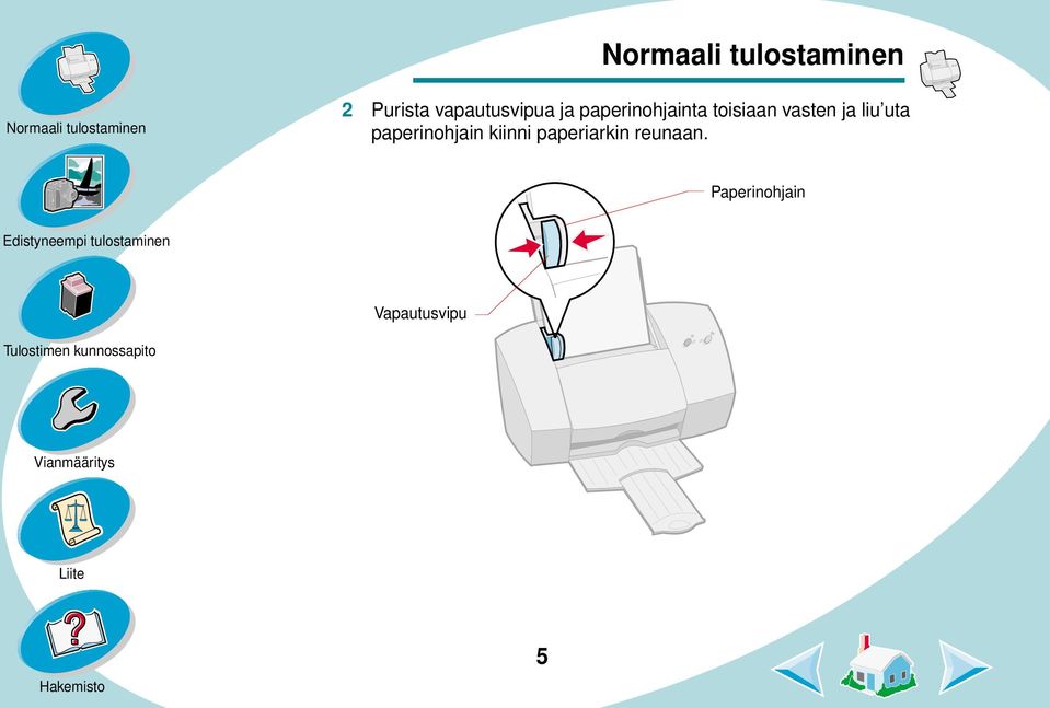 liu uta paperinohjain kiinni