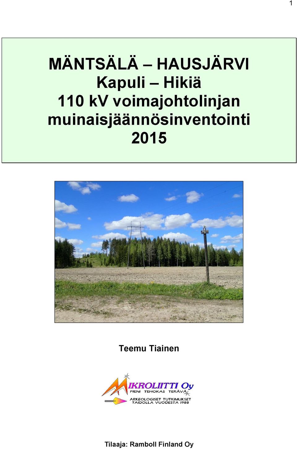 muinaisjäännösinventointi 2015