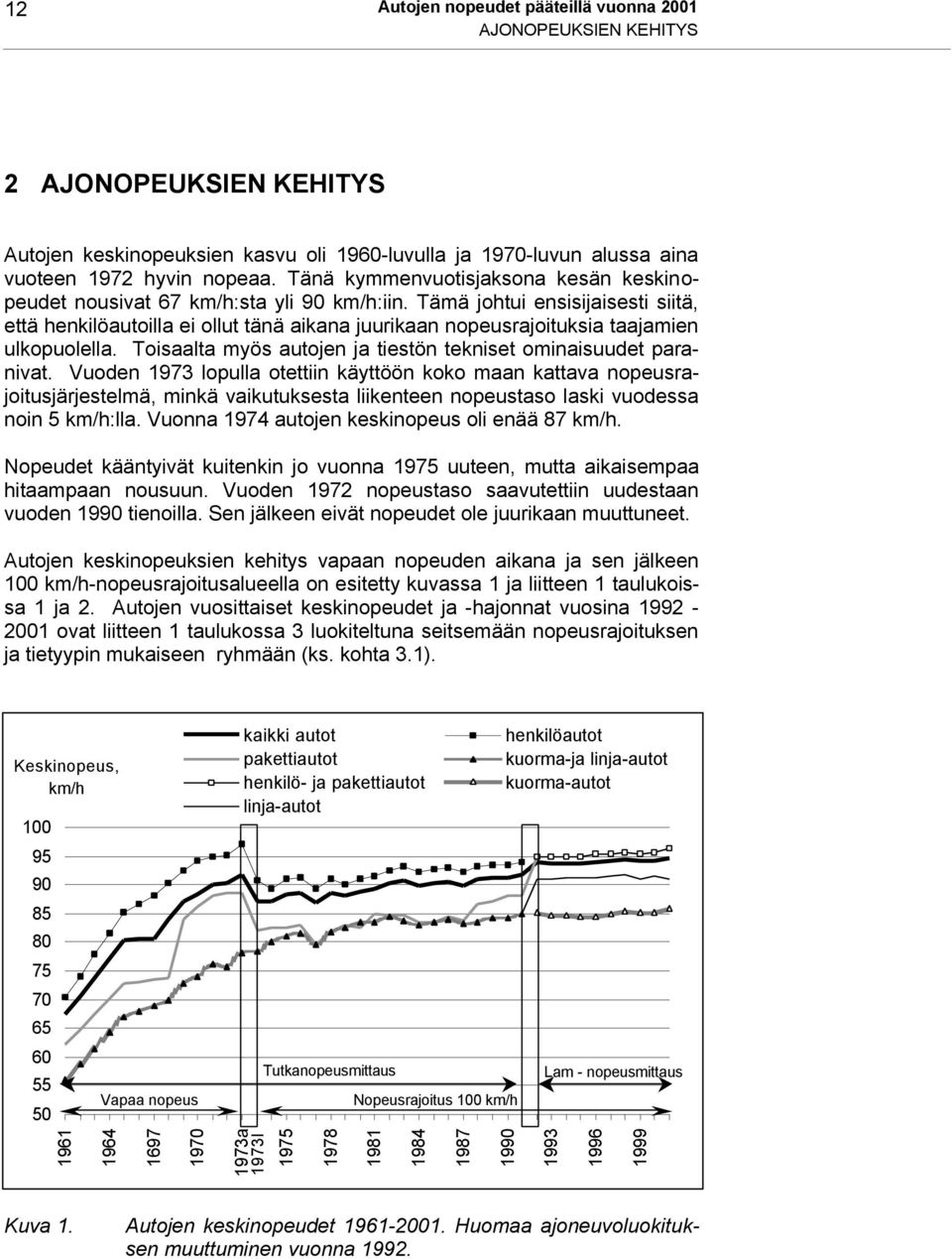 Tämä johtui ensisijaisesti siitä, että henkilöautoilla ei ollut tänä aikana juurikaan nopeusrajoituksia taajamien ulkopuolella. Toisaalta myös autojen ja tiestön tekniset ominaisuudet paranivat.