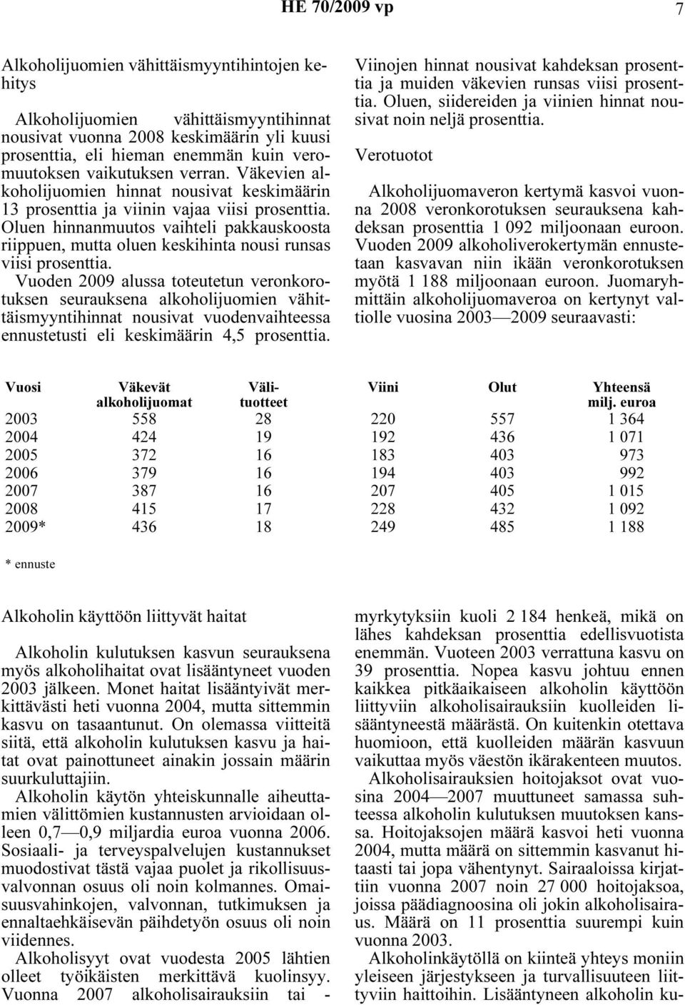 Oluen hinnanmuutos vaihteli pakkauskoosta riippuen, mutta oluen keskihinta nousi runsas viisi prosenttia.