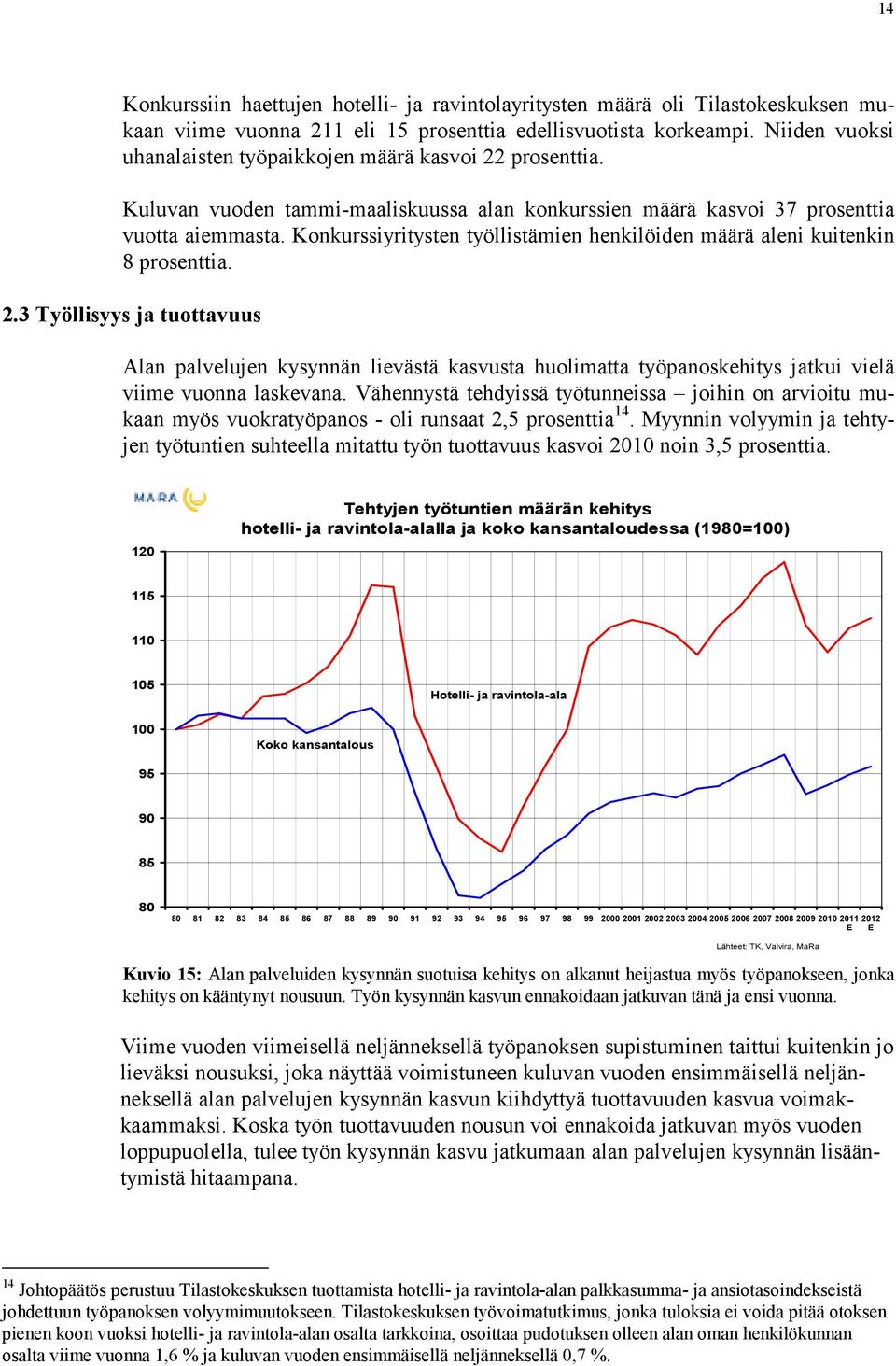 Konkurssiyritysten työllistämien henkilöiden määrä aleni kuitenkin 8 prosenttia. 2.