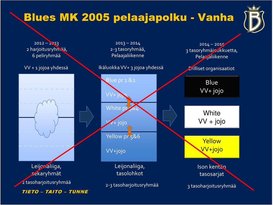 Bluepr 1 &2 VV+ jojo White pr 3&4 VV+ jojo Yellow pr 5&6 VV+jojo Blue VV+ jojo White VV + jojo Yellow VV+jojo Leijonaliiga,