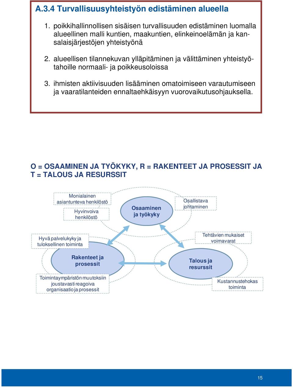 alueellisen tilannekuvan ylläpitäminen ja välittäminen yhteistyötahoille normaali- ja poikkeusoloissa 3.