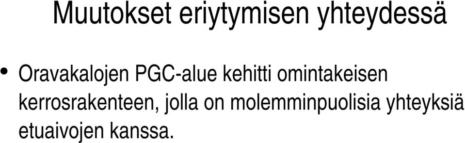 omintakeisen kerrosrakenteen, jolla