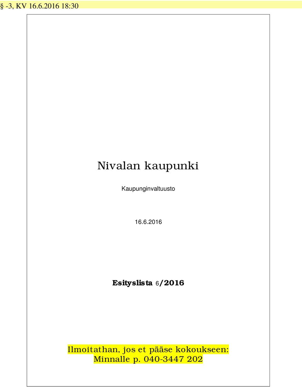 Kaupunginvaltuusto 16.