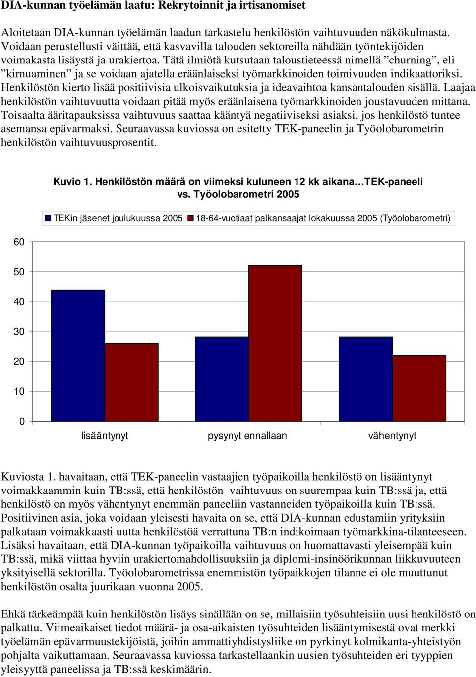 Tätä ilmiötä kutsutaan taloustieteessä nimellä churning, eli kirnuaminen ja se voidaan ajatella eräänlaiseksi työmarkkinoiden toimivuuden indikaattoriksi.