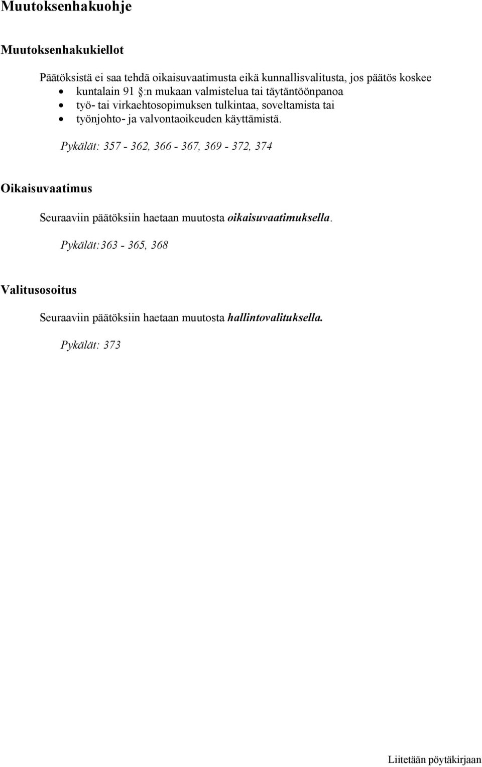 valvontaoikeuden käyttämistä.