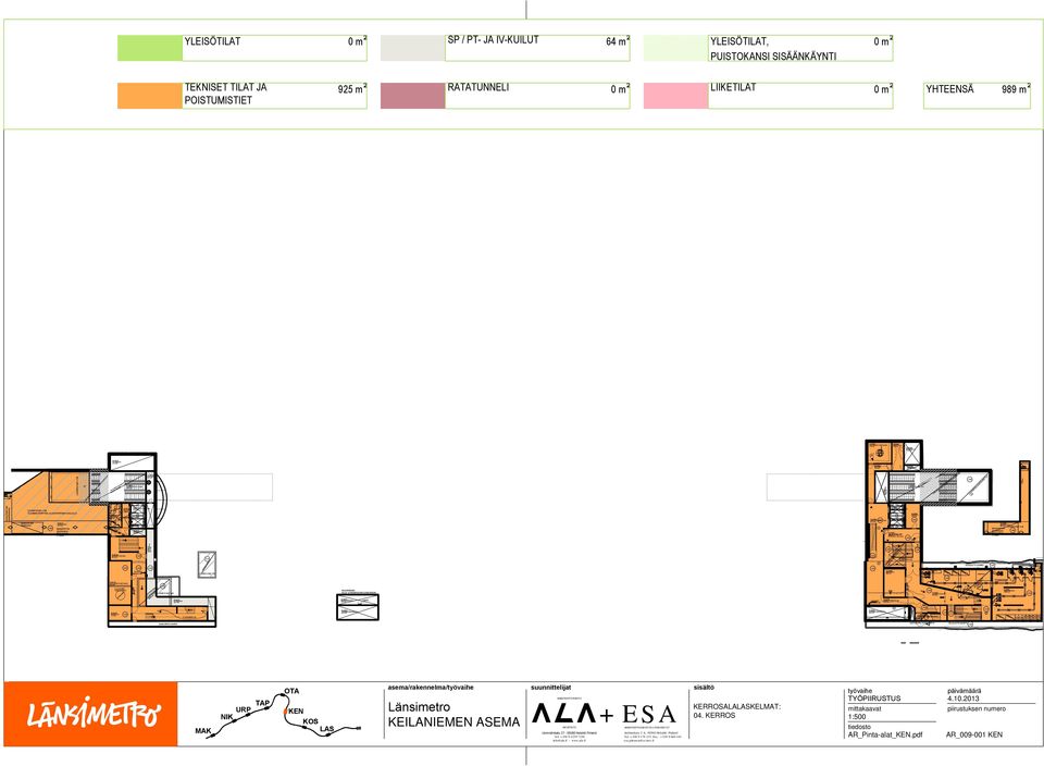 m² YHTEENSÄ 989 m²