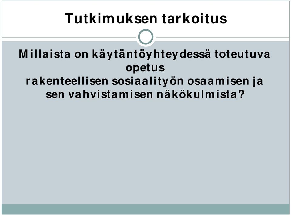 rakenteellisen sosiaalityön