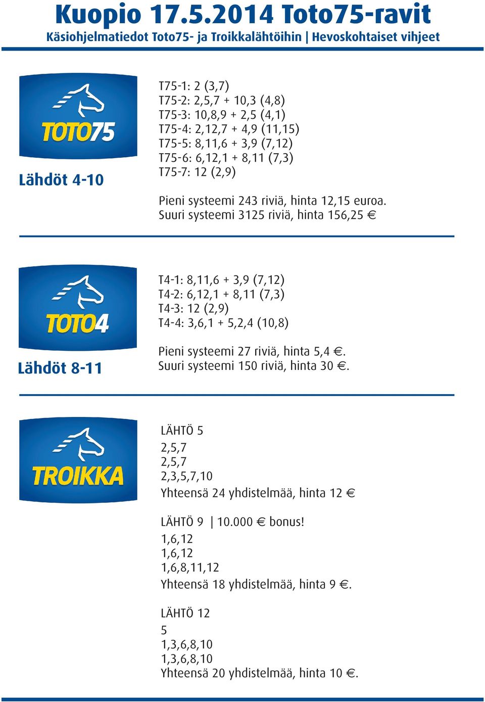 T-:,, +, (,) T-:,, +, (,) T-:,, +, (,) T-: (,) Pieni systeemi riviä, hinta, euroa.