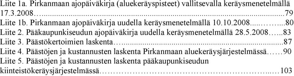 Pääkaupukiseudu ajpäiväkirja uudella keräysmeetelmällä 28.5.2008...83 Liite 3. Päästökertimie lasketa...87 Liite 4.