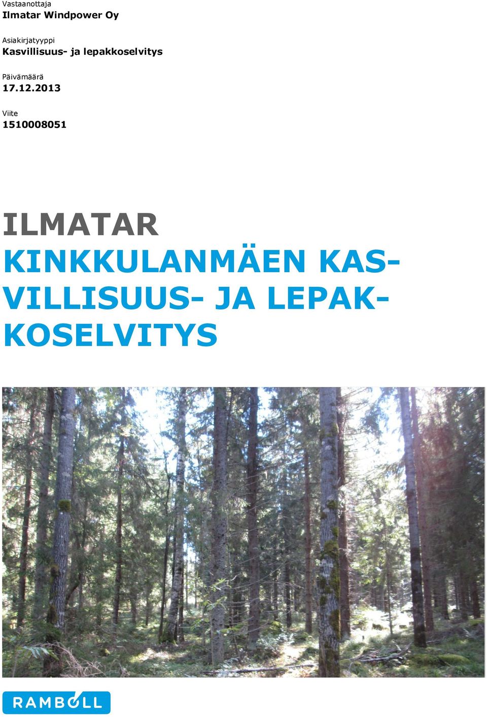 lepakkoselvitys Päivämäärä 17.12.