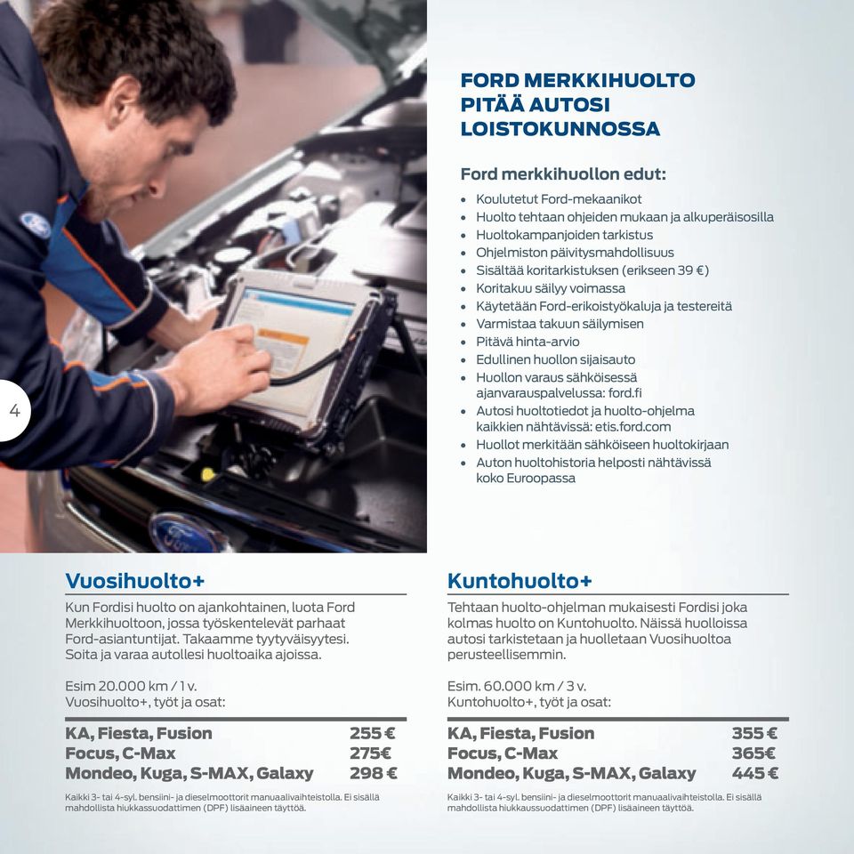 sijaisauto Huollon varaus sähköisessä ajanvarauspalvelussa: ford.