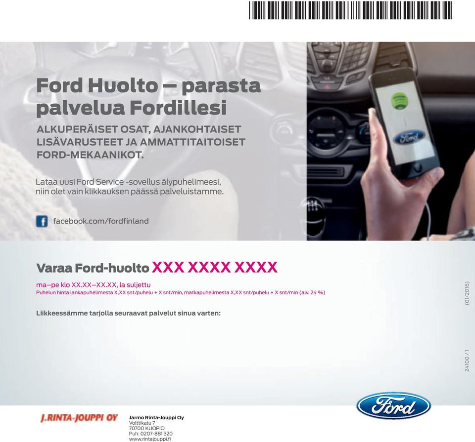 com/fordfinland Varaa Ford-huolto XXX XXX