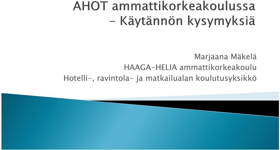 ammattikorkeakoulu