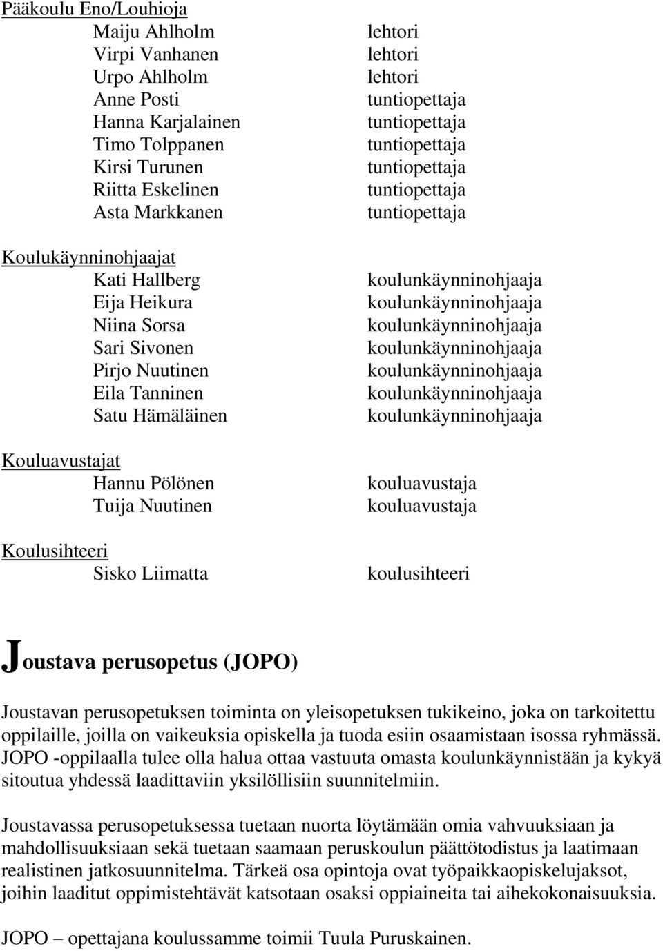 tuntiopettaja tuntiopettaja tuntiopettaja tuntiopettaja tuntiopettaja koulunkäynninohjaaja koulunkäynninohjaaja koulunkäynninohjaaja koulunkäynninohjaaja koulunkäynninohjaaja koulunkäynninohjaaja