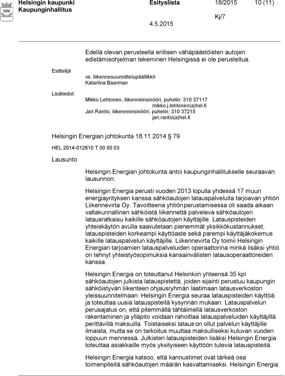 fi Helsingin Energian johtokunta 18.11.