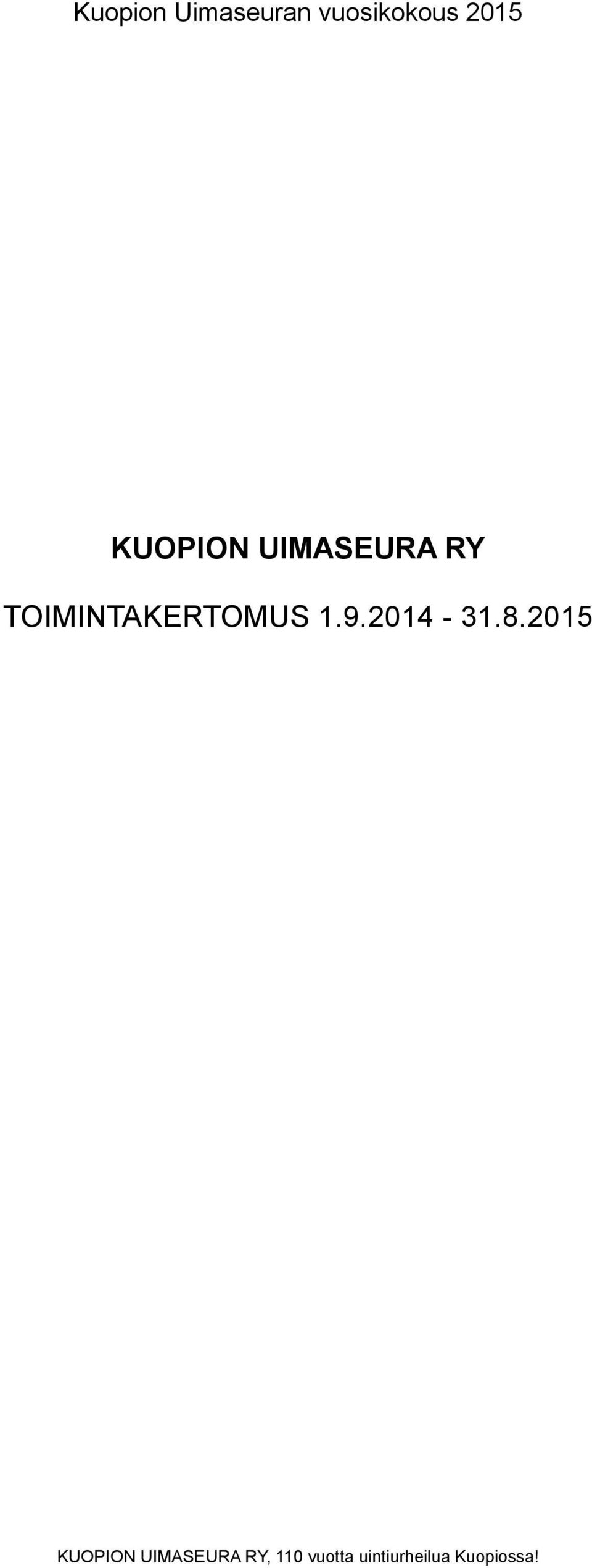 KUOPION UIMASEURA RY