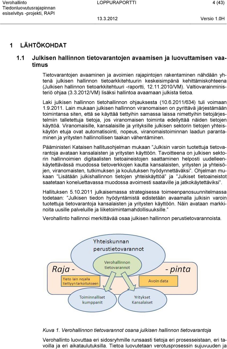 kehittämiskhteena (Julkisen hallinnn tietarkkitehtuuri -raprtti, 12.11.2010/VM). Valtivarainministeriö hjaa (3.3.2012/VM) lisäksi hallinta avaamaan julkista tieta.