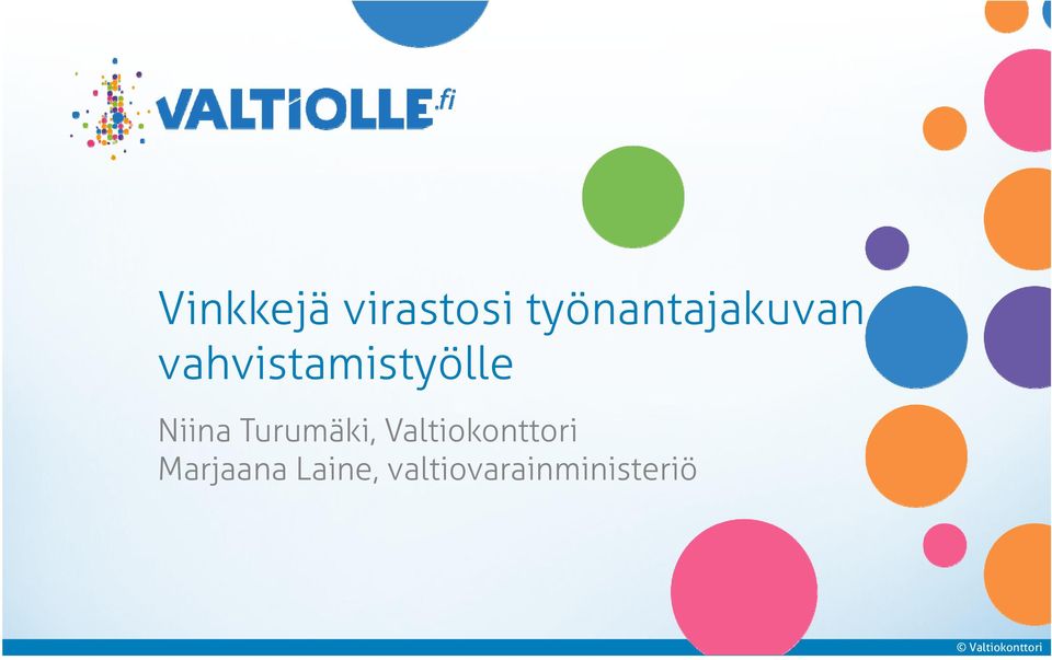 Valtiokonttori Marjaana Laine,