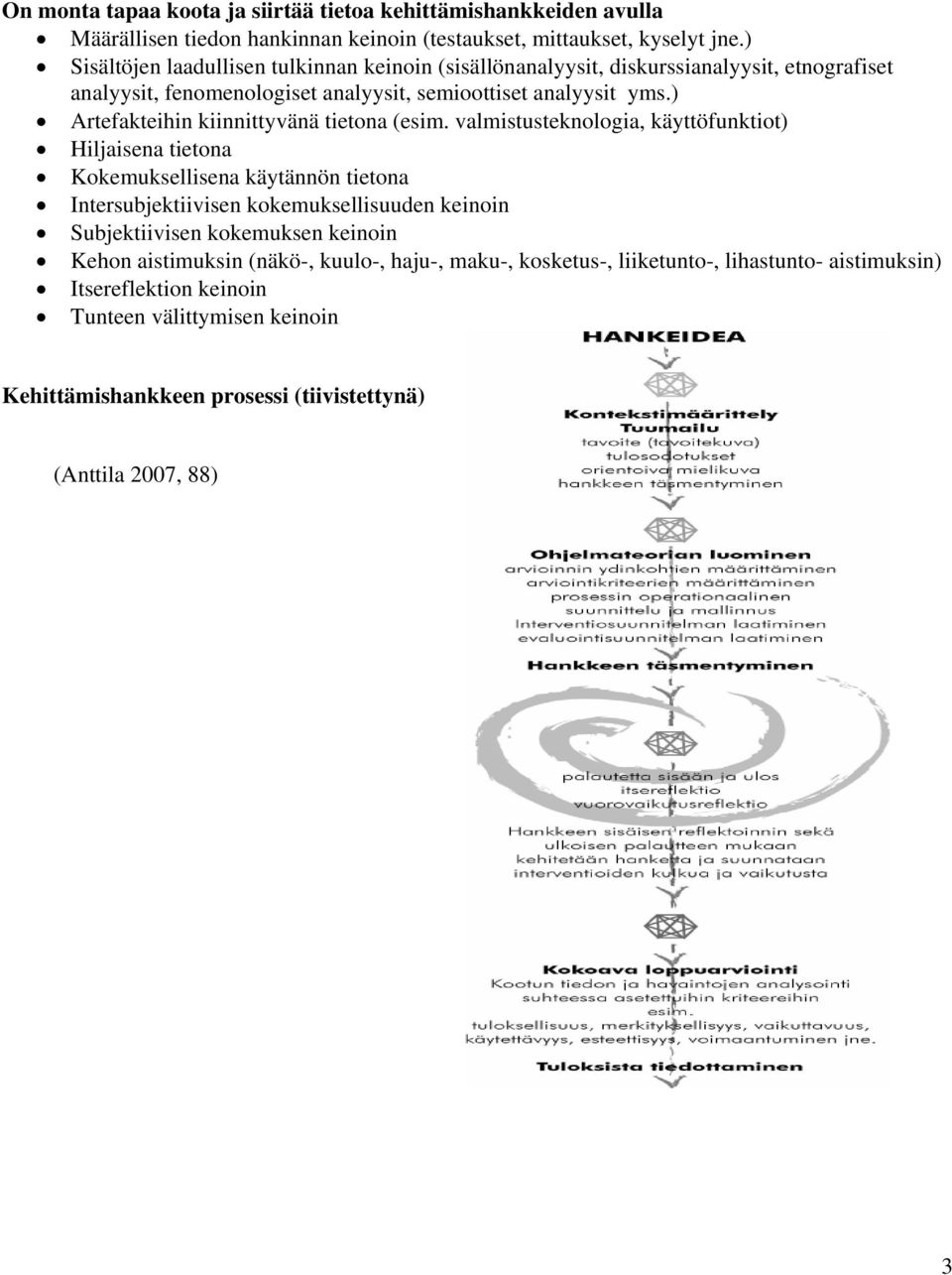 ) Artefakteihin kiinnittyvänä tietona (esim.