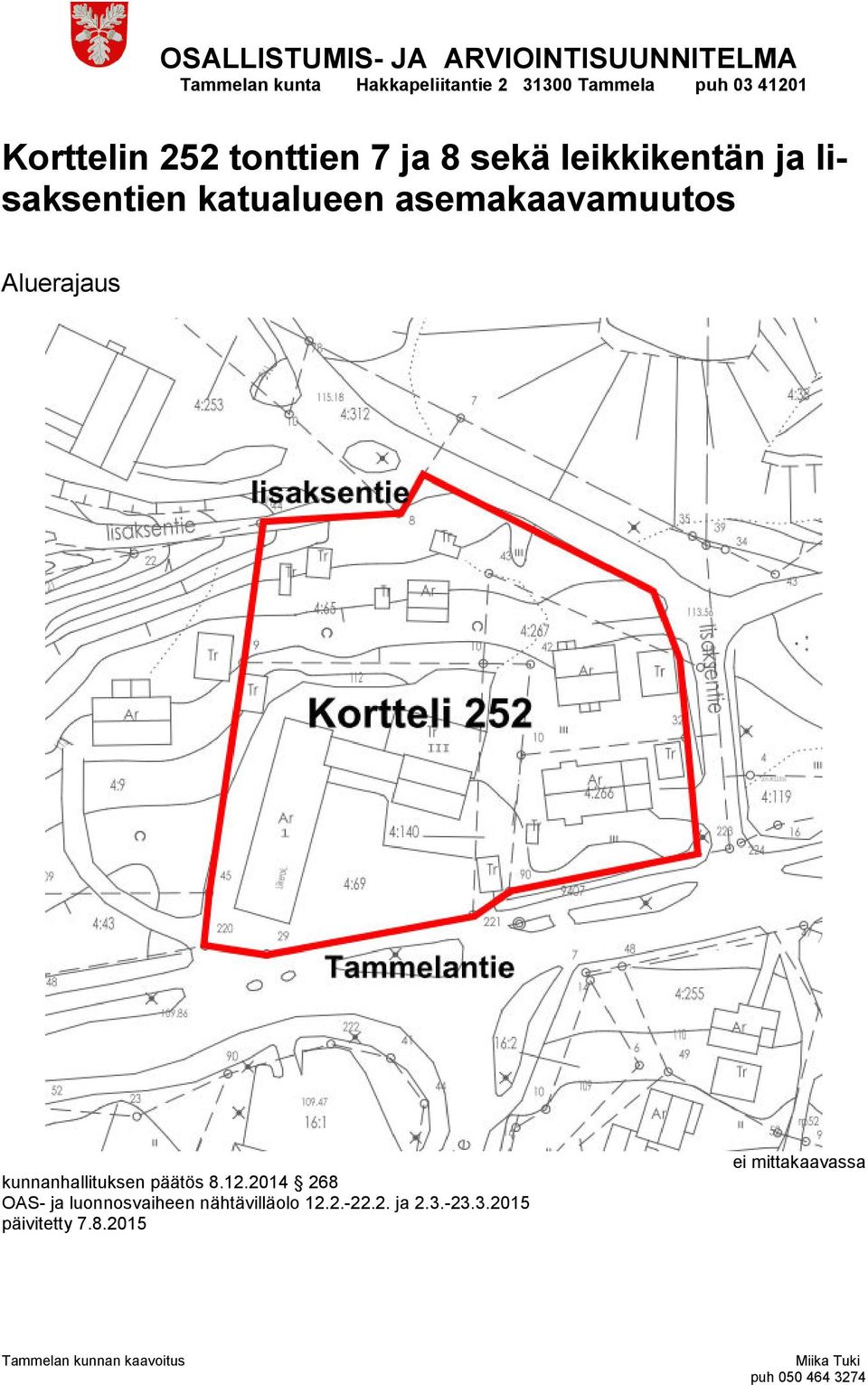 kunnanhallituksen päätös 8.12.