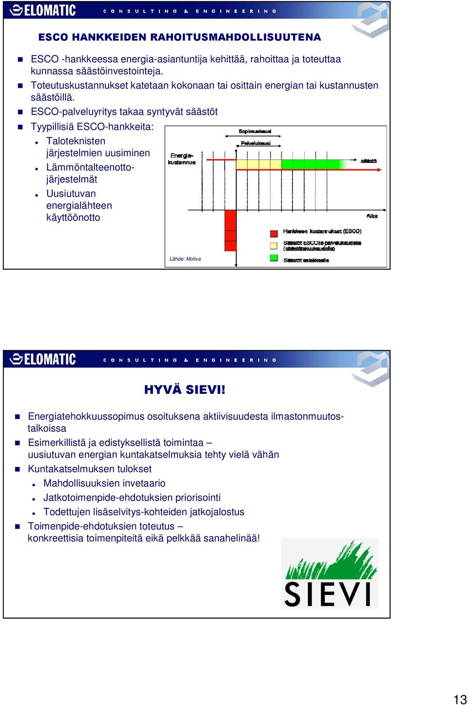 Energiatehokkuussopimus osoituksena aktiivisuudesta ilmastonmuutostalkoissa Esimerkillistä ja edistyksellistä toimintaa uusiutuvan energian kuntakatselmuksia tehty vielä vähän Kuntakatselmuksen