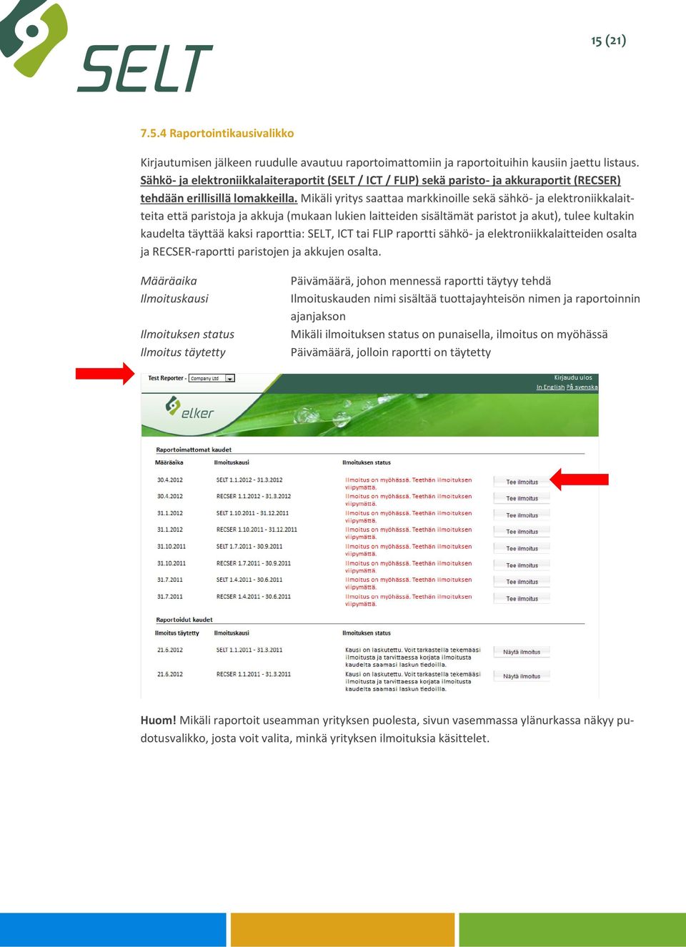 Mikäli yritys saattaa markkinoille sekä sähkö- ja elektroniikkalaitteita että paristoja ja akkuja (mukaan lukien laitteiden sisältämät paristot ja akut), tulee kultakin kaudelta täyttää kaksi