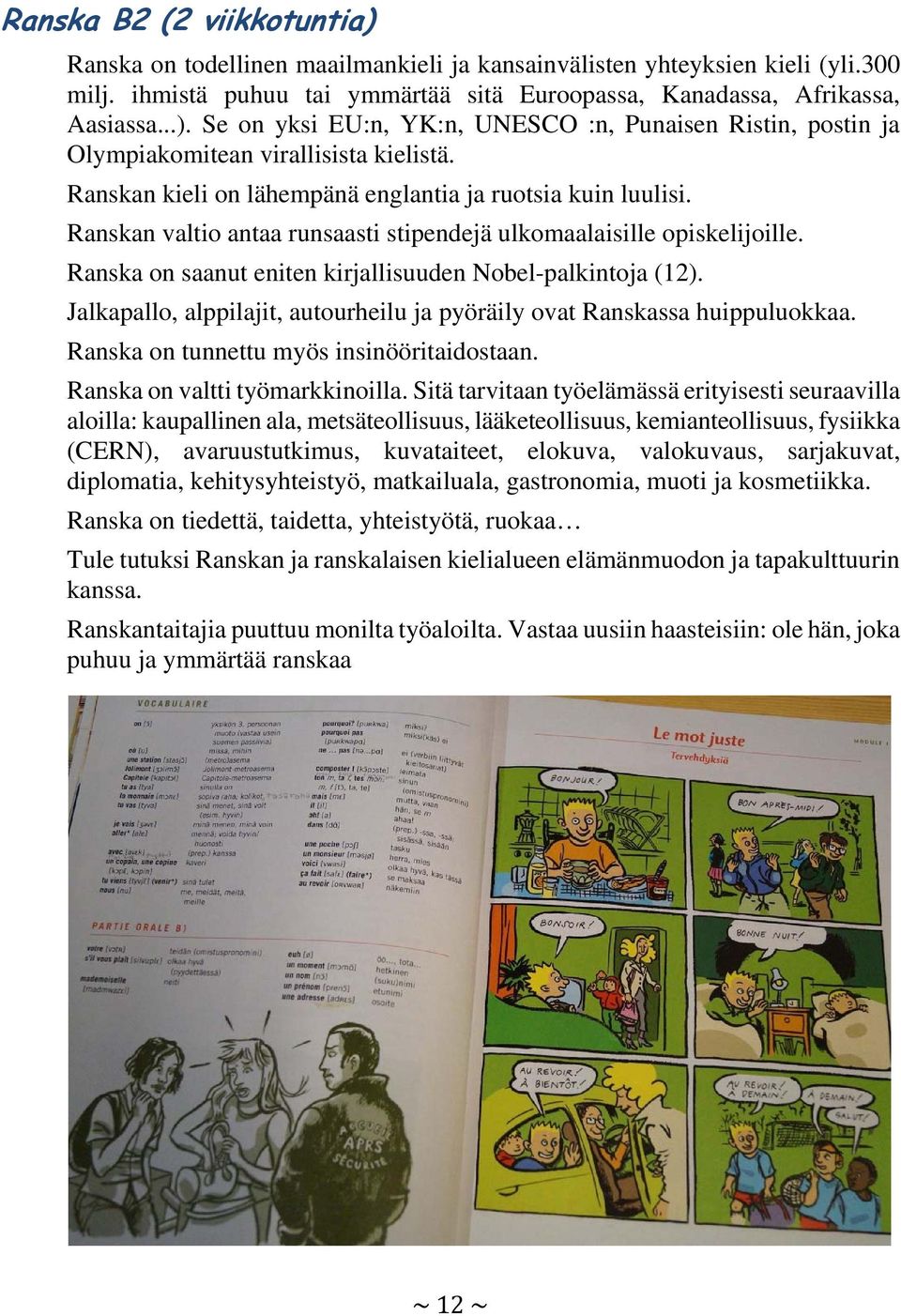 Jalkapallo, alppilajit, autourheilu ja pyöräily ovat Ranskassa huippuluokkaa. Ranska on tunnettu myös insinööritaidostaan. Ranska on valtti työmarkkinoilla.