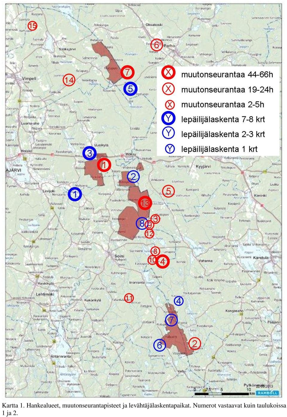 muutonseurantapisteet ja