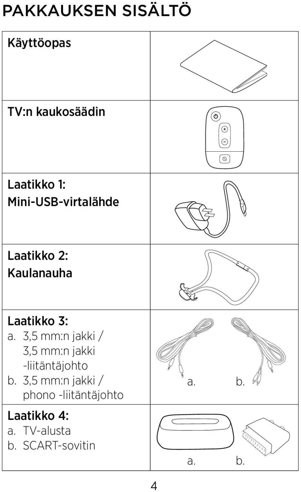 3,5 mm:n jakki / 3,5 mm:n jakki -liitäntäjohto b.