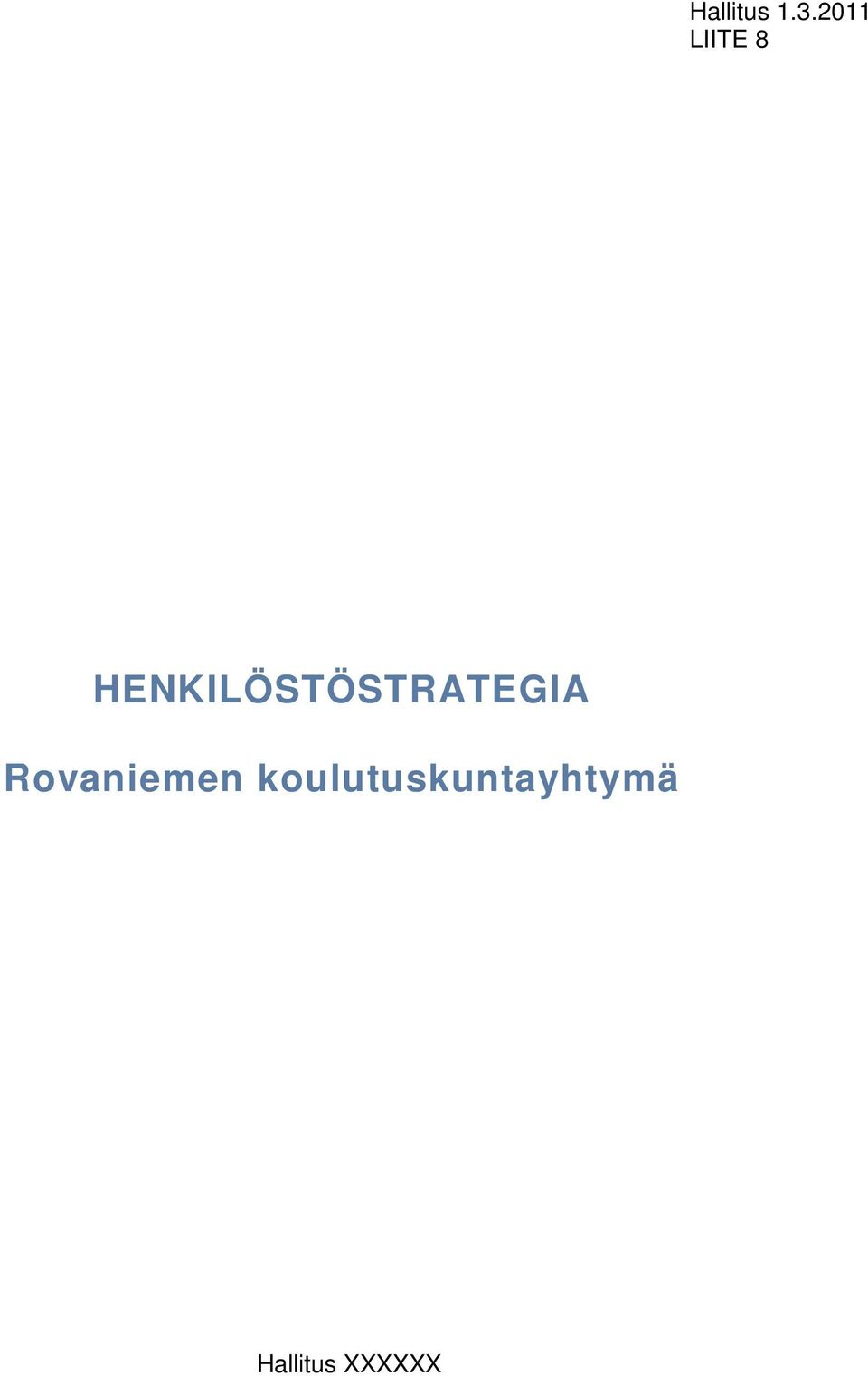 HENKILÖSTÖSTRATEGIA