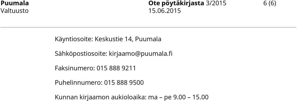 kirjaamo@puumala.