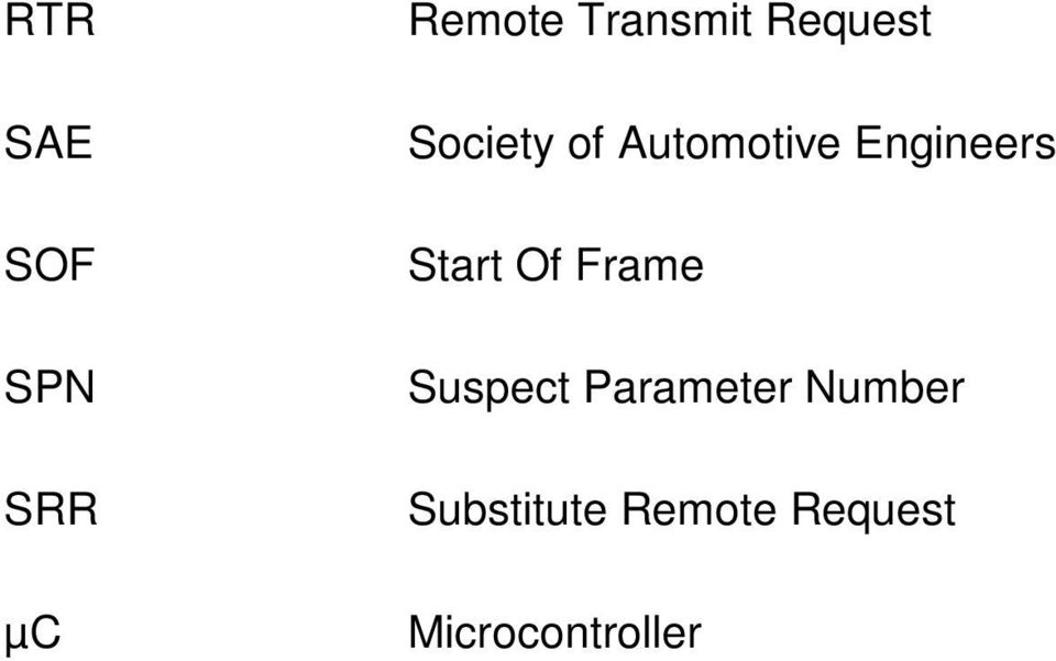 Start Of Frame Suspect Parameter Number