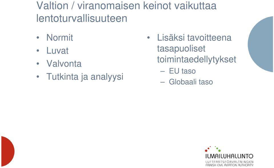 Tutkinta ja analyysi Lisäksi tavoitteena