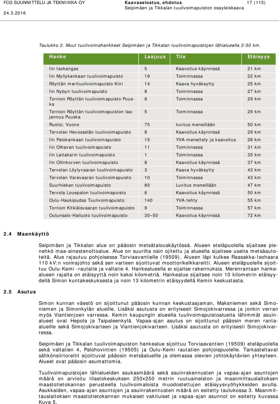 tuulivoimapuisto 8 Toiminnassa 27 km Tornion Röyttän tuulivoimapuisto Puuska 8 Toiminnassa 29 km Tornion Röyttän tuulivoimapuiston laajennus 5 Toiminnassa 29 km Puuska Ruotsi, Vuono 75 luvitus