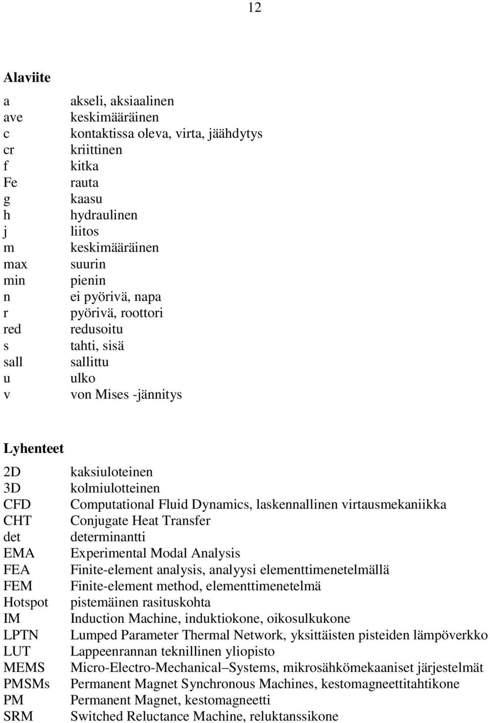 kolmiulotteinen Computational Fluid Dynamics, laskennallinen virtausmekaniikka Conjugate Heat Transfer determinantti Experimental Modal Analysis Finite-element analysis, analyysi