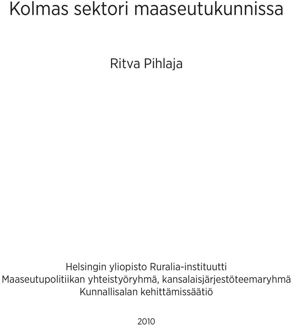 Maaseutupolitiikan yhteistyöryhmä,