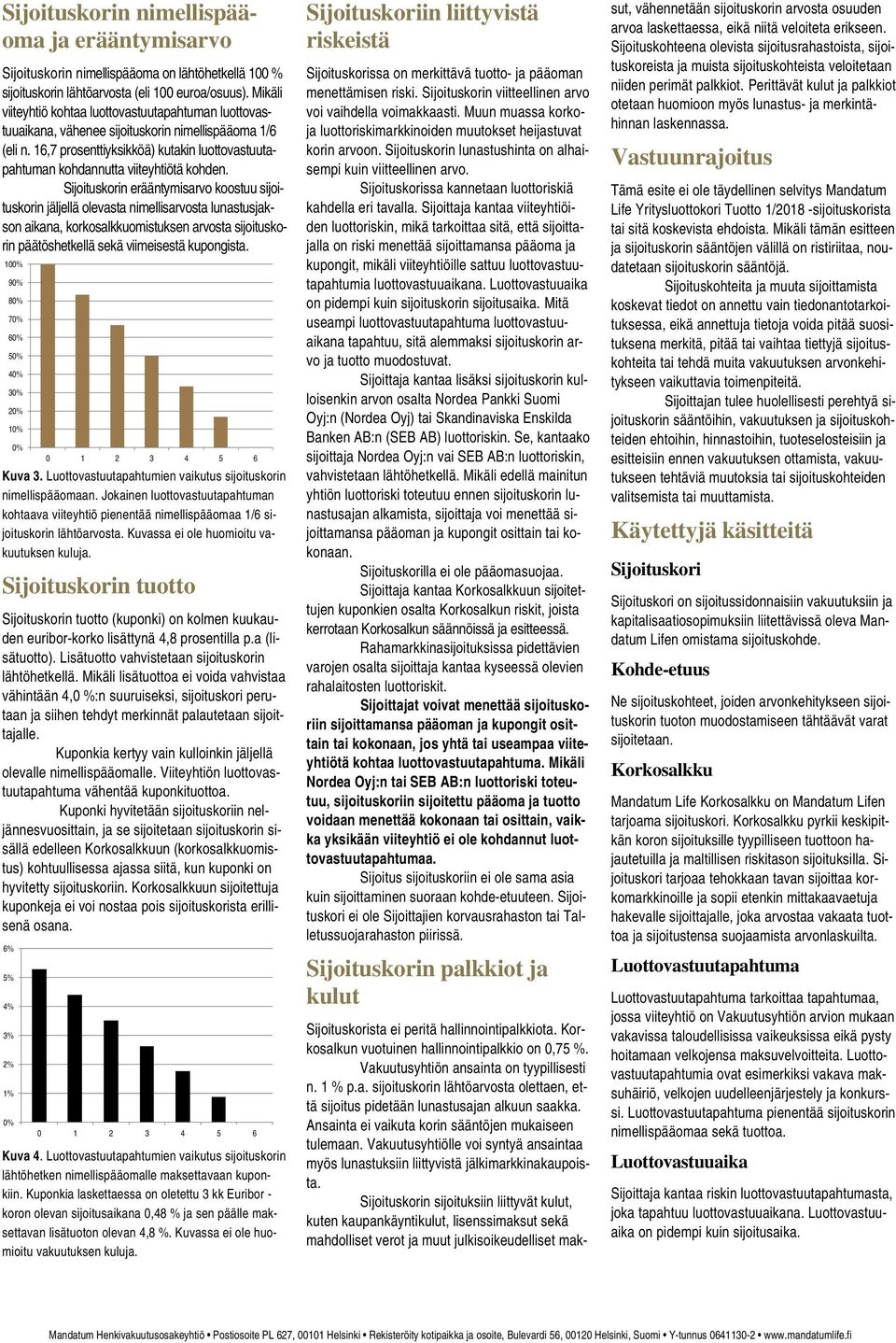 16,7 prosenttiyksikköä) kutakin luottovastuutapahtuman kohdannutta viiteyhtiötä kohden.