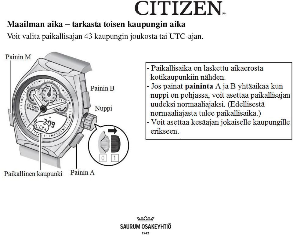 valita paikallisajan 43