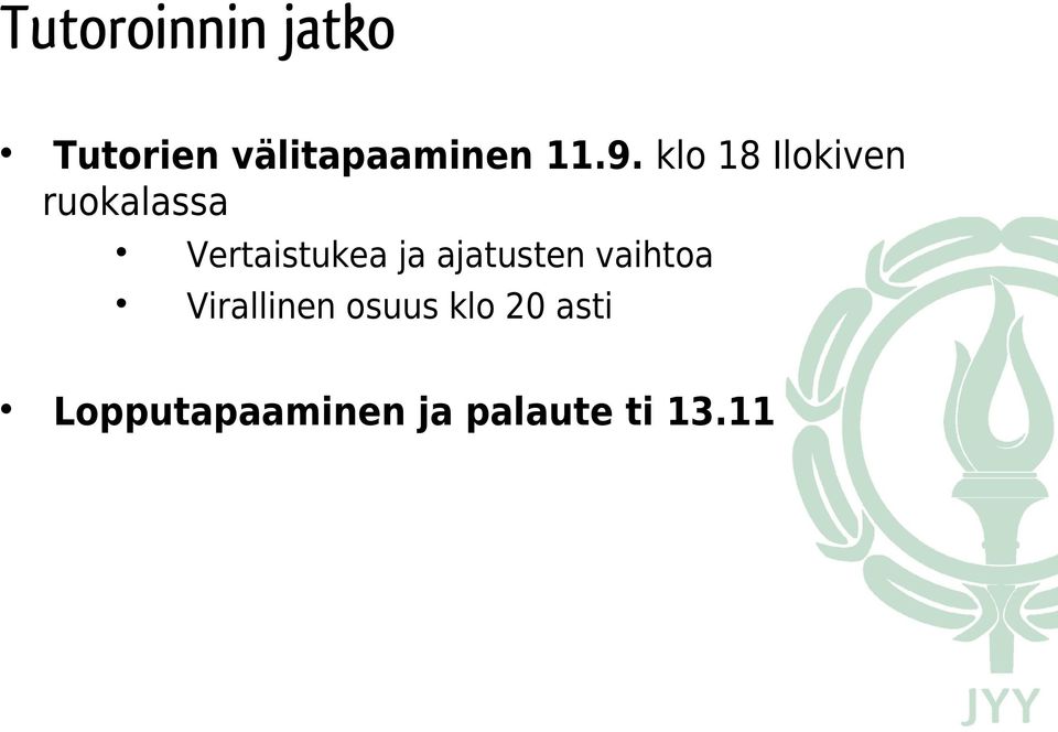 Vertaistukea ja ajatusten vaihtoa