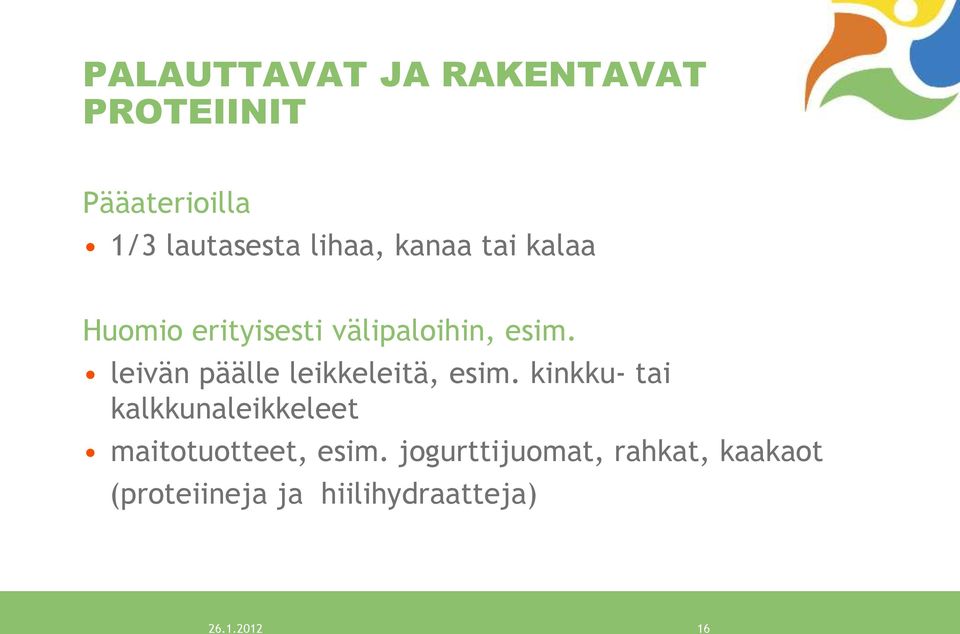 leivän päälle leikkeleitä, esim.