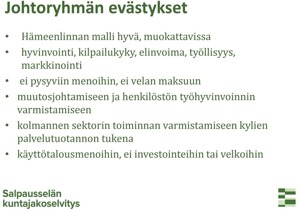 muutosjohtamiseen ja henkilöstön työhyvinvoinnin varmistamiseen kolmannen sektorin