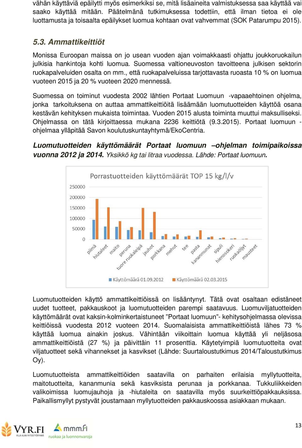 Ammattikeittiöt Monissa Euroopan maissa on jo usean vuoden ajan voimakkaasti ohjattu joukkoruokailun julkisia hankintoja kohti luomua.