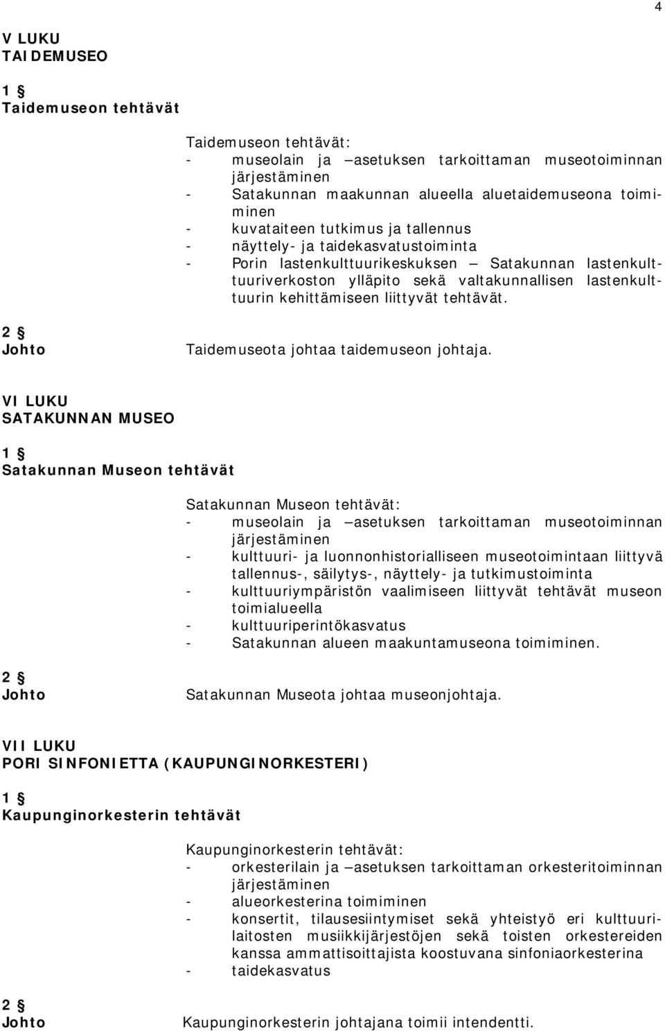 Taidemuseota johtaa taidemuseon johtaja.